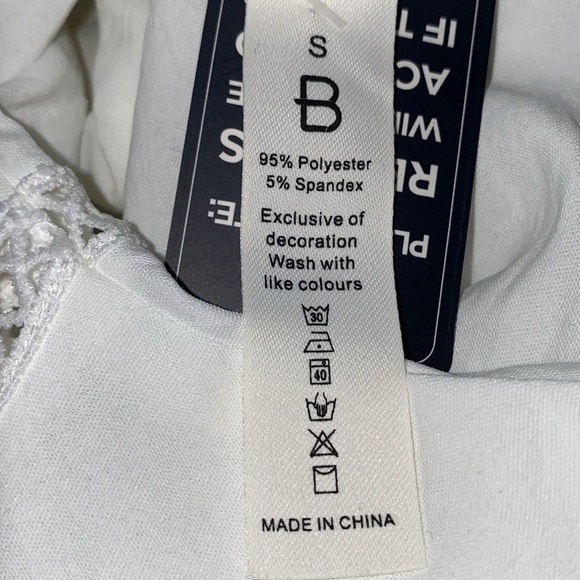 BLOOMING JELLY dress suit coverup lace inlaid deep V-neck bell sleeve NEW size S - Picture 8 of 12